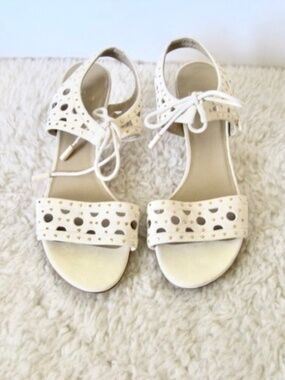 Stuart Weitzman Circular Studded Leather Sandal